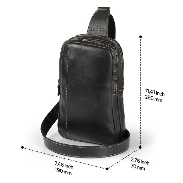 Leather Crossbody Bag with Adjustable Shoulder Strap