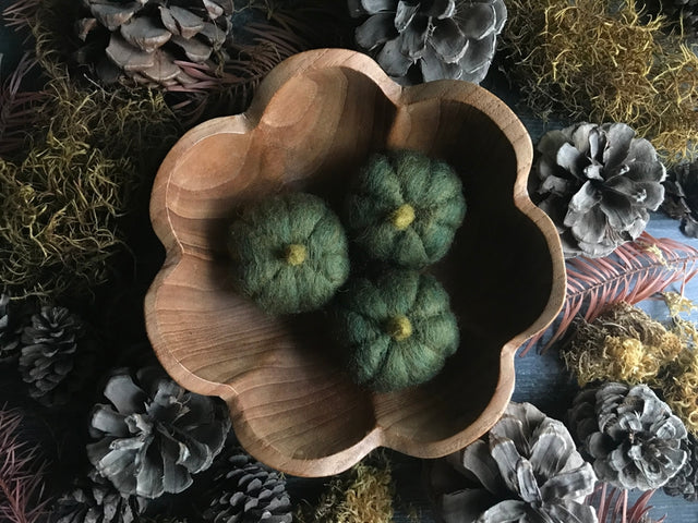 Felted Wool Mini Pumpkin
