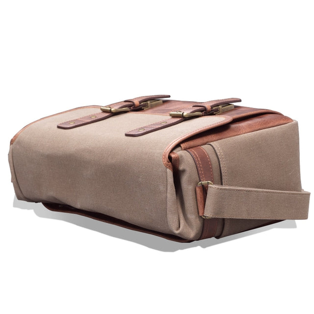 Canvas Leather Messenger Bag