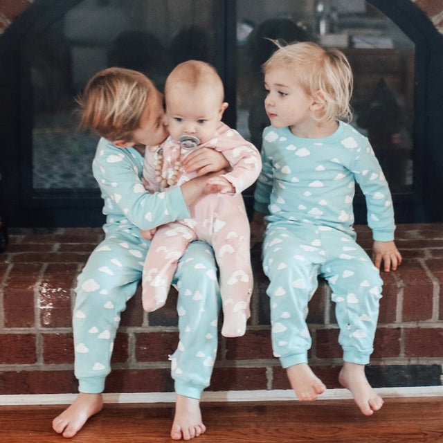 Pattern Prints Long Sleeve Lounge Set