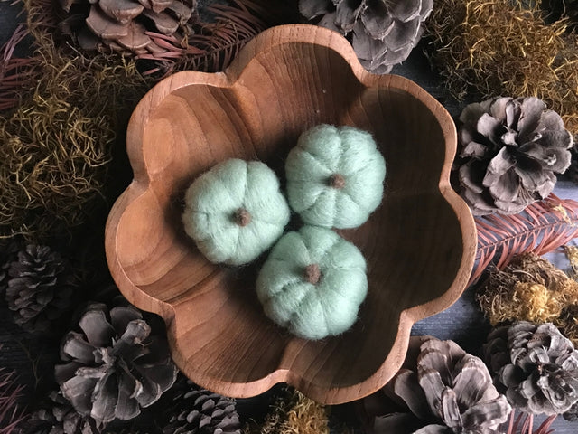 Felted Wool Mini Pumpkin