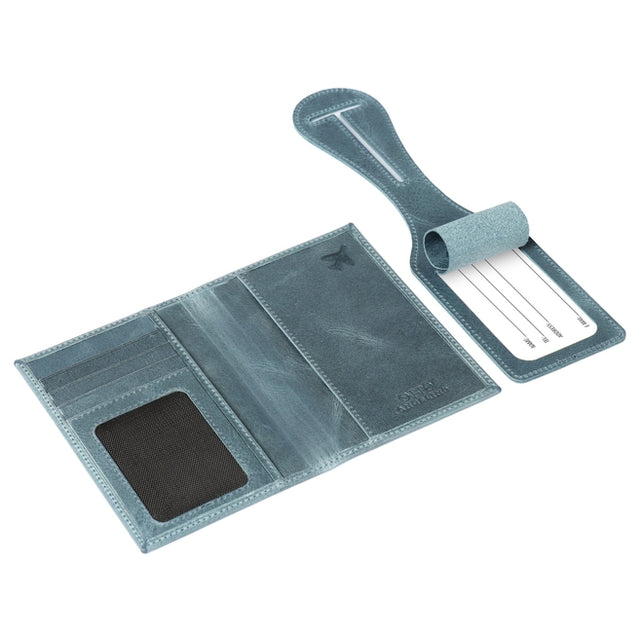 Leather Passport Case and Luggage Tag