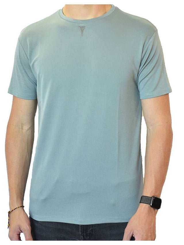Short Sleeve Crew Collar (Blue Gray)