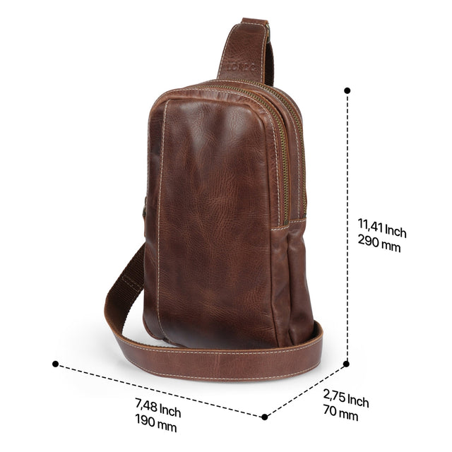 Leather Crossbody Bag with Adjustable Shoulder Strap