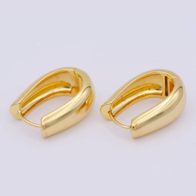 U-Shape Huggies Earrings