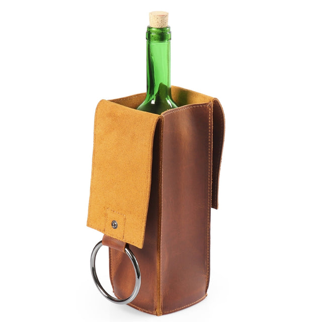 Leather Wine Bottle Holder