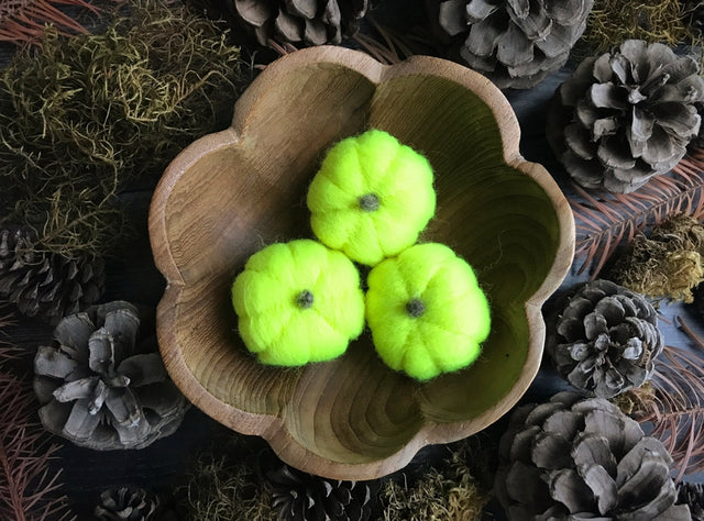 Felted Wool Mini Pumpkin