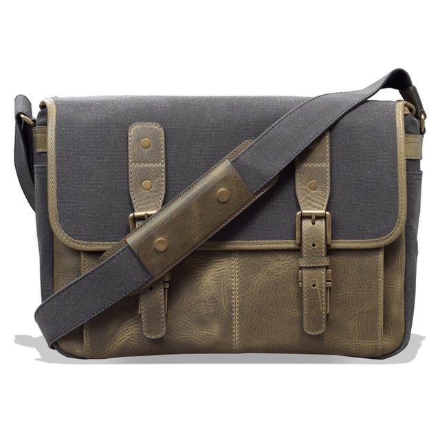 Canvas Leather Messenger Bag
