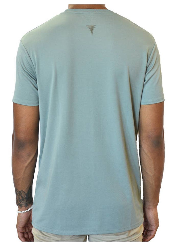 Short Sleeve Crew Collar (Blue Gray)