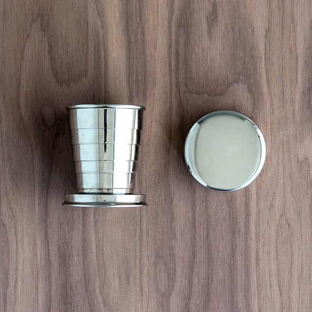Silver Stainless Steel Collapsible Shot Glass
