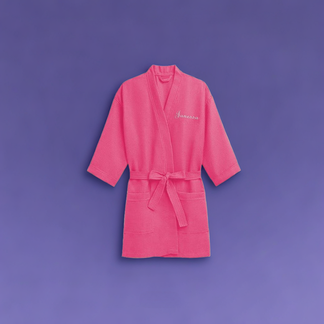 Waffle Spa Robe - Fuchsia / Hot Pink