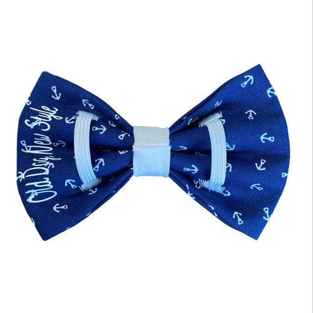 Nautical Anchors Dog Bowtie