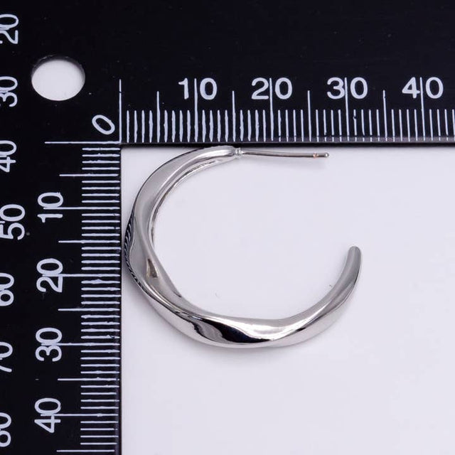 Twisted Geometric Hoop Earrings