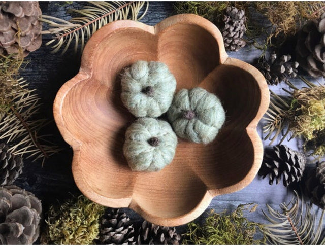 Felted Wool Mini Pumpkin
