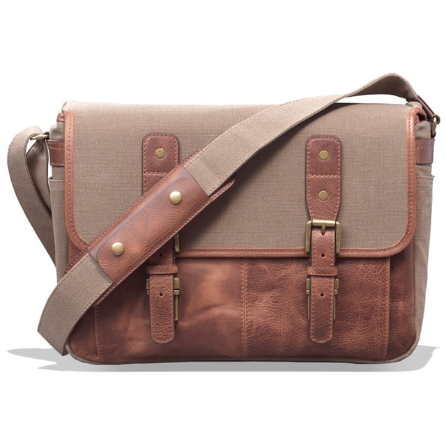 Canvas Leather Messenger Bag