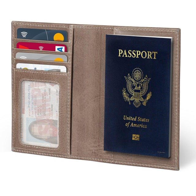 Leather Passport Case and Luggage Tag