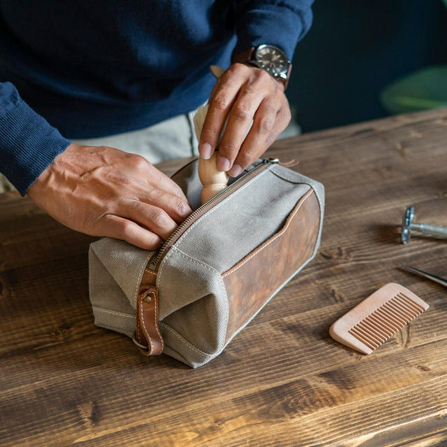 Leather Toiletry Bag