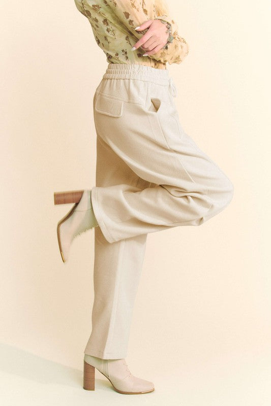 Drawstring Wide Leg Sweatpants
