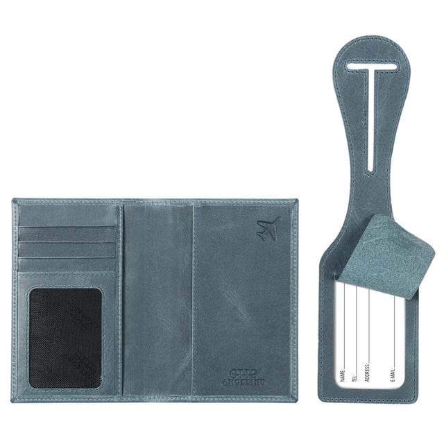 Leather Passport Case and Luggage Tag
