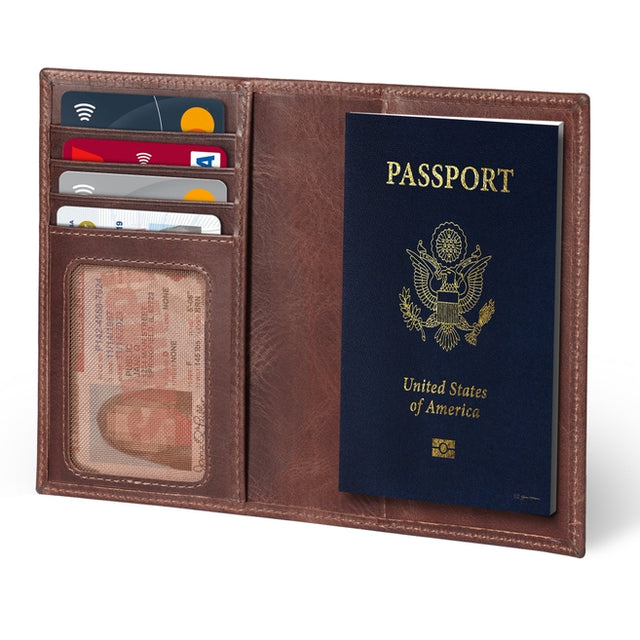 Leather Passport Case and Luggage Tag