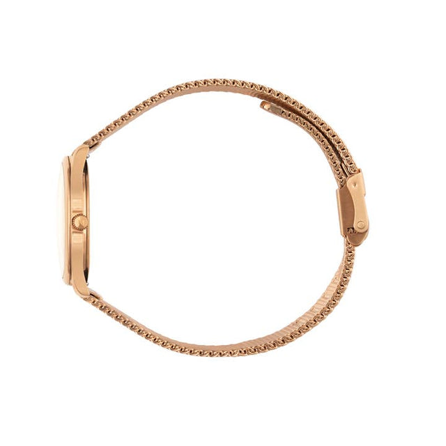 Mini Lune Watch - Rose Gold - Rose Gold Mesh