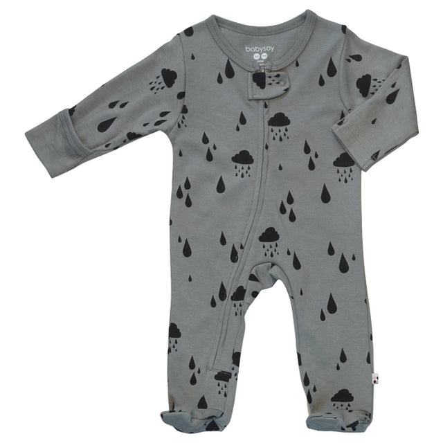 Pattern Print Zipper Footie