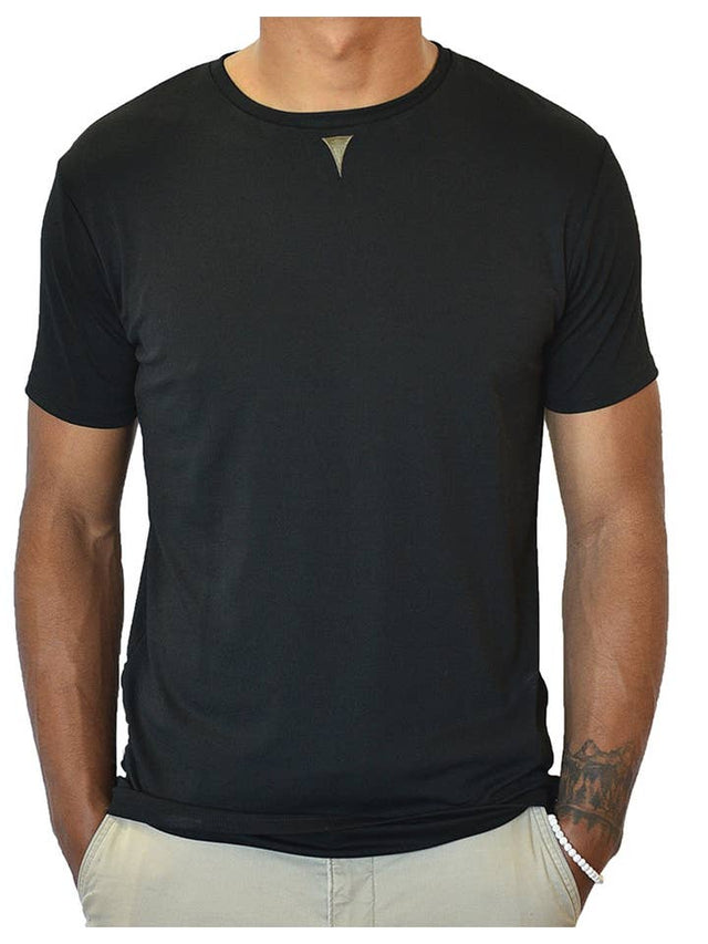 Short Sleeve Crew Collar (Black)