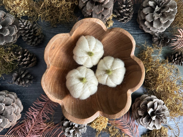Felted Wool Mini Pumpkin