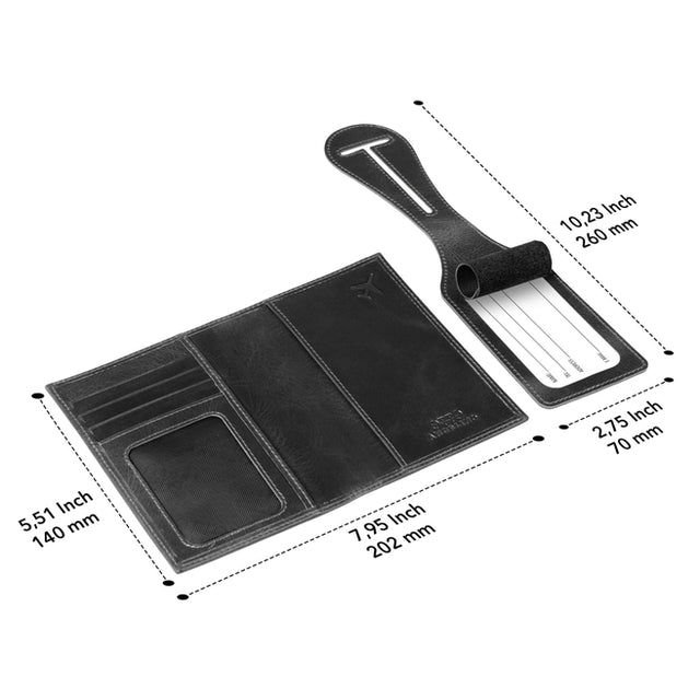 Leather Passport Case and Luggage Tag