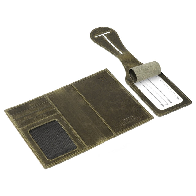 Leather Passport Case and Luggage Tag