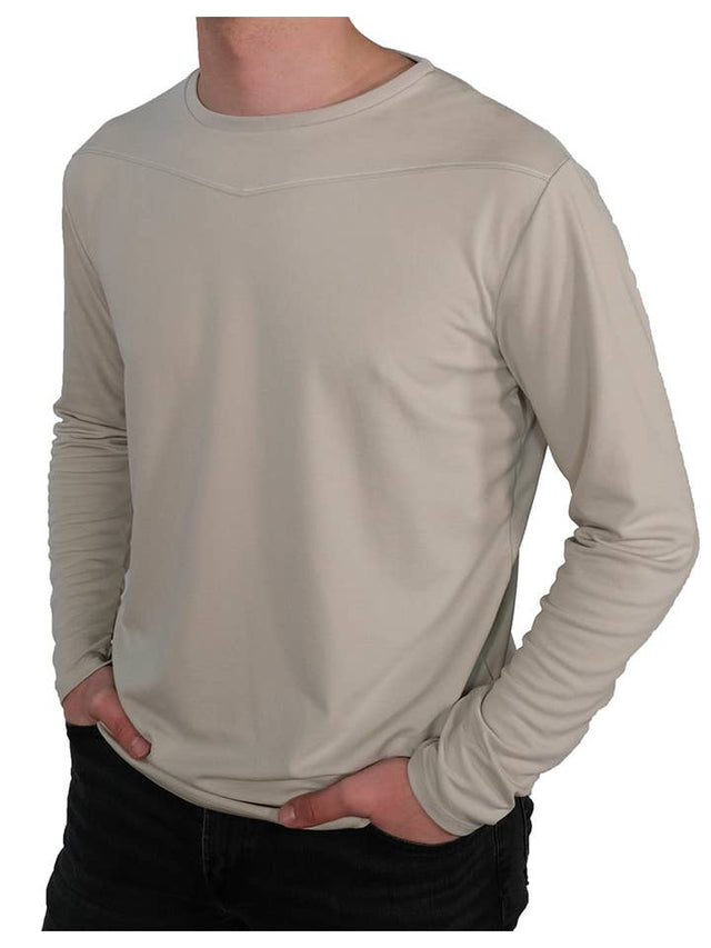 Long Sleeve Crew Collar (Light Taupe)