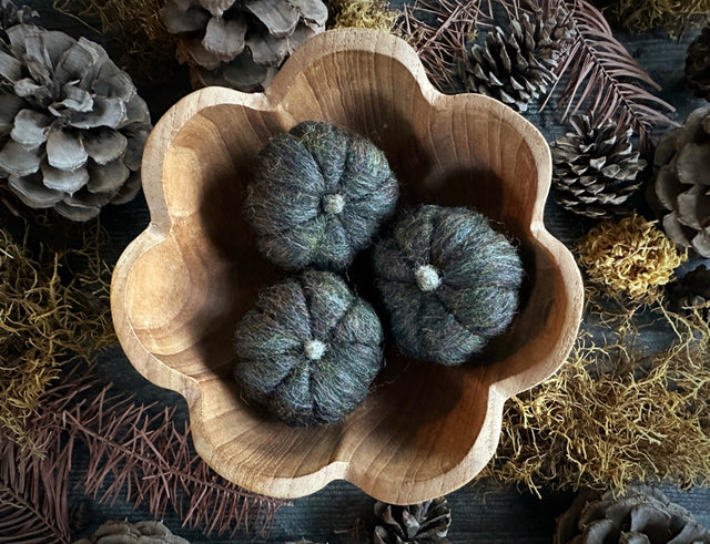 Felted Wool Mini Pumpkin