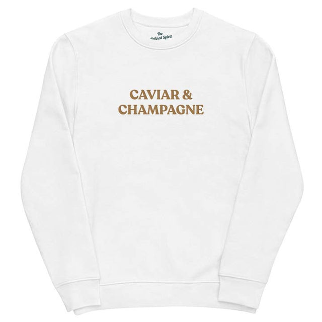 Caviar & Champagne - Organic Embroidered Sweatshirt