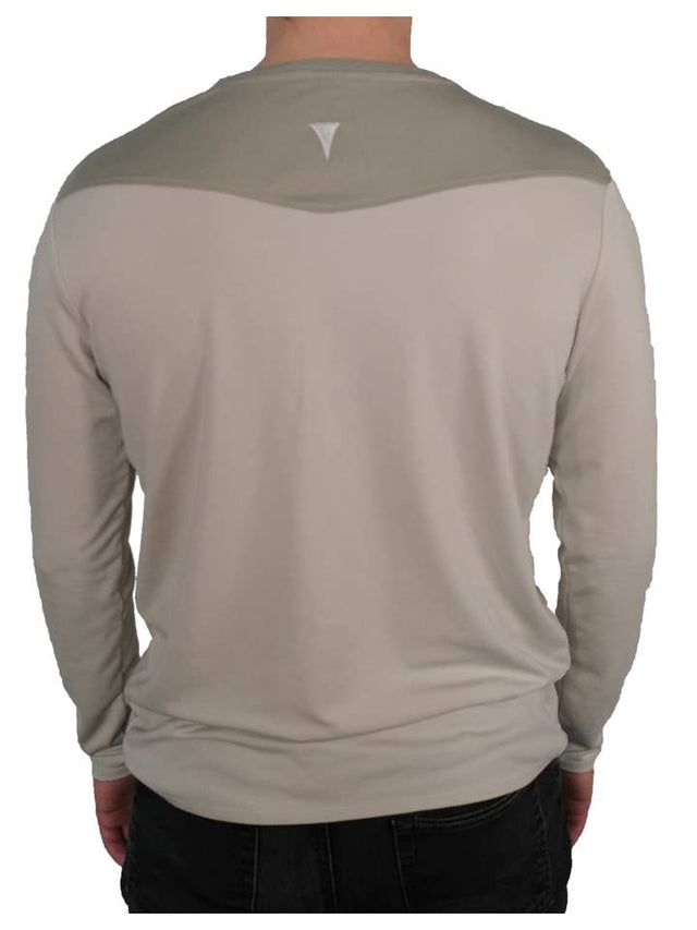 Long Sleeve Crew Collar (Two-Tone Taupe)