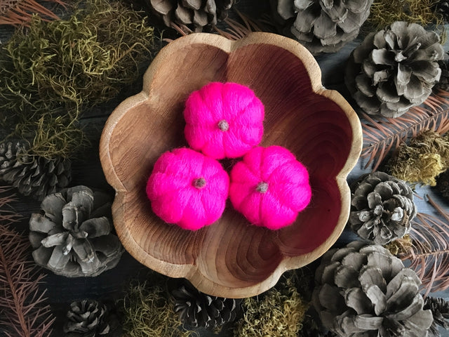 Felted Wool Mini Pumpkin