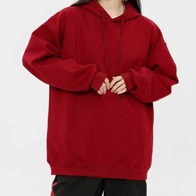 Casual Basic Solid Color Long Sleeve Hoodie