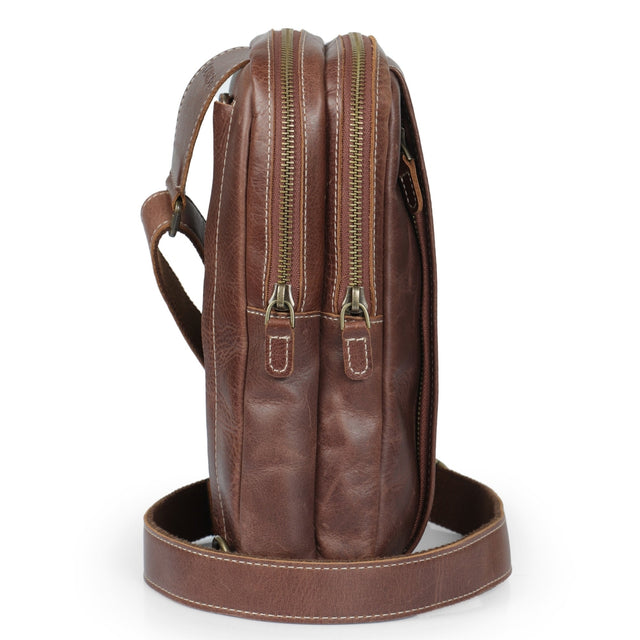 Leather Crossbody Bag with Adjustable Shoulder Strap