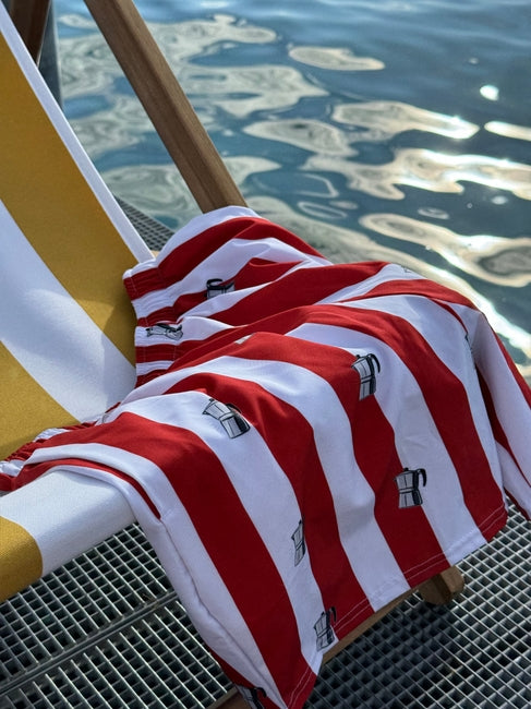 Coffee Stripe - Men's Pool Shorts