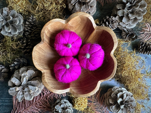 Felted Wool Mini Pumpkin