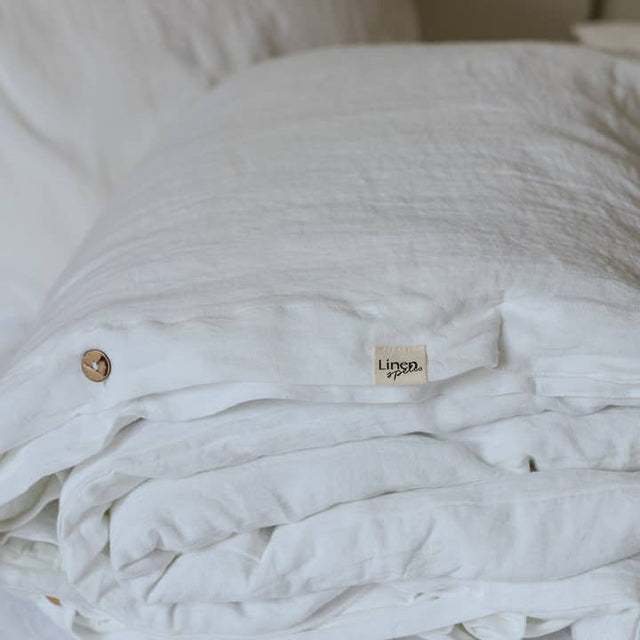 White Washed Linen Duvet Cover