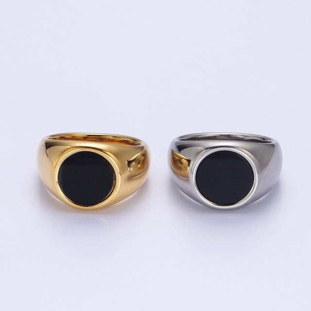 Black Stone Signet Ring