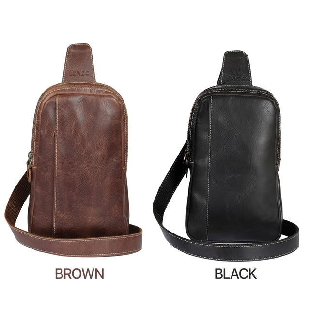 Leather Crossbody Bag with Adjustable Shoulder Strap