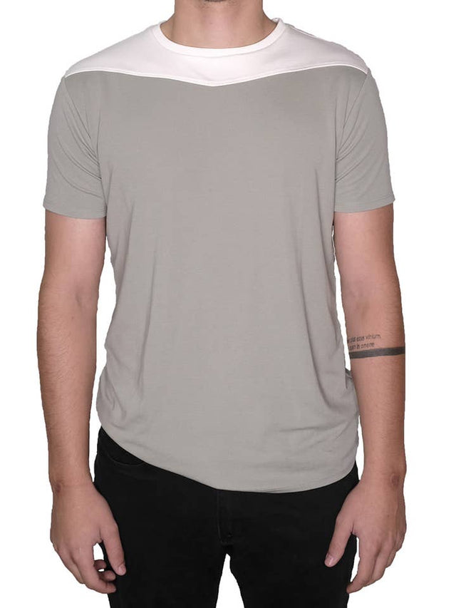 Short Sleeve Crew Collar (Olive Gray)