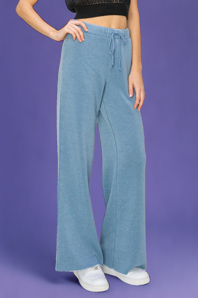 Drawstring Wide Leg Pants