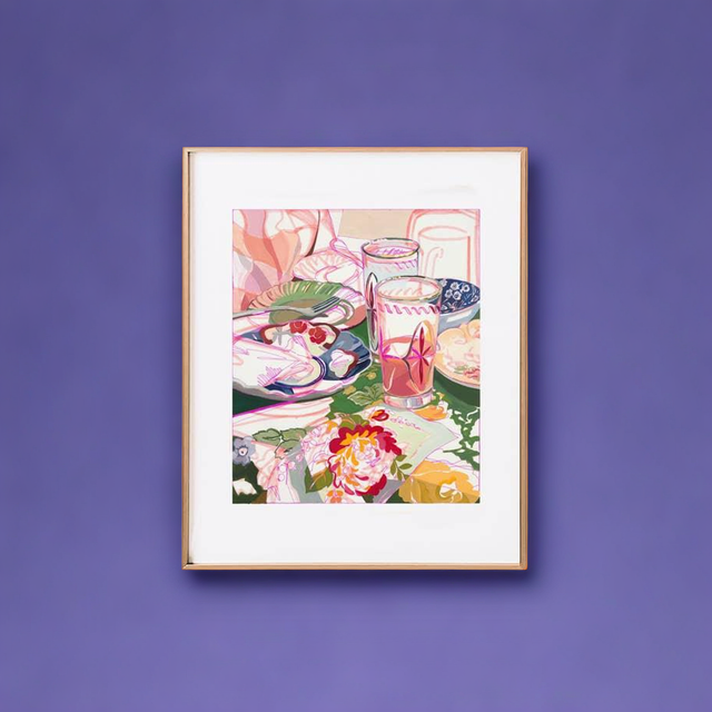 Brunch Party Pink Retro Print