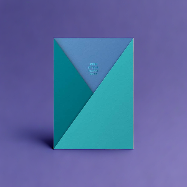 Teal Bday A6 Pocket Card
