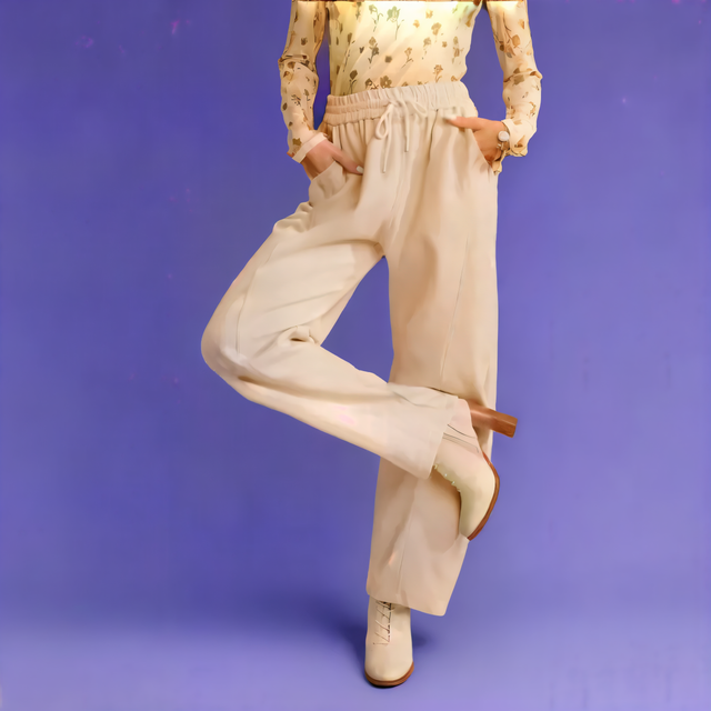 Drawstring Wide Leg Sweatpants