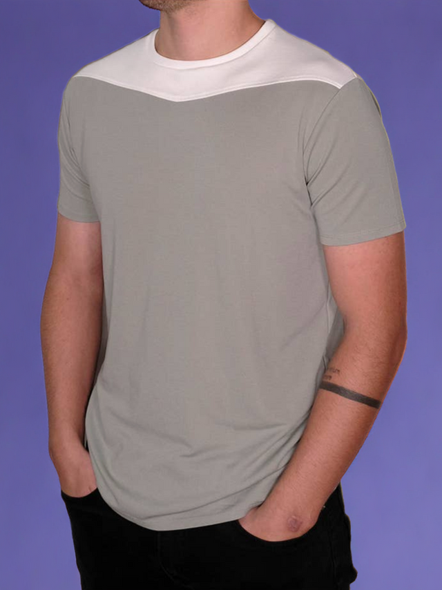 Short Sleeve Crew Collar (Olive Gray)
