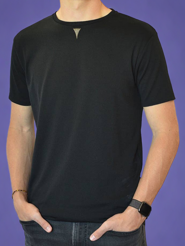 Short Sleeve Crew Collar (Black)
