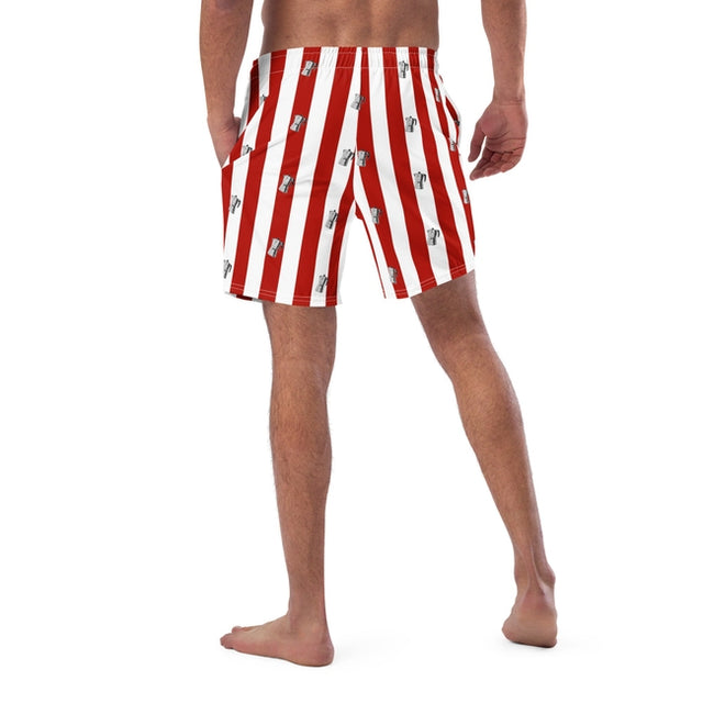 Coffee Stripe - Men's Pool Shorts